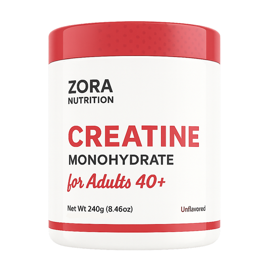Zora Nutrition Age Strong Formula | Creatine, Collagen & BCAAs Supplement Powder