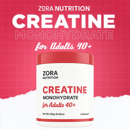 Zora Nutrition Age Strong Formula | Creatine, Collagen & BCAAs Supplement Powder