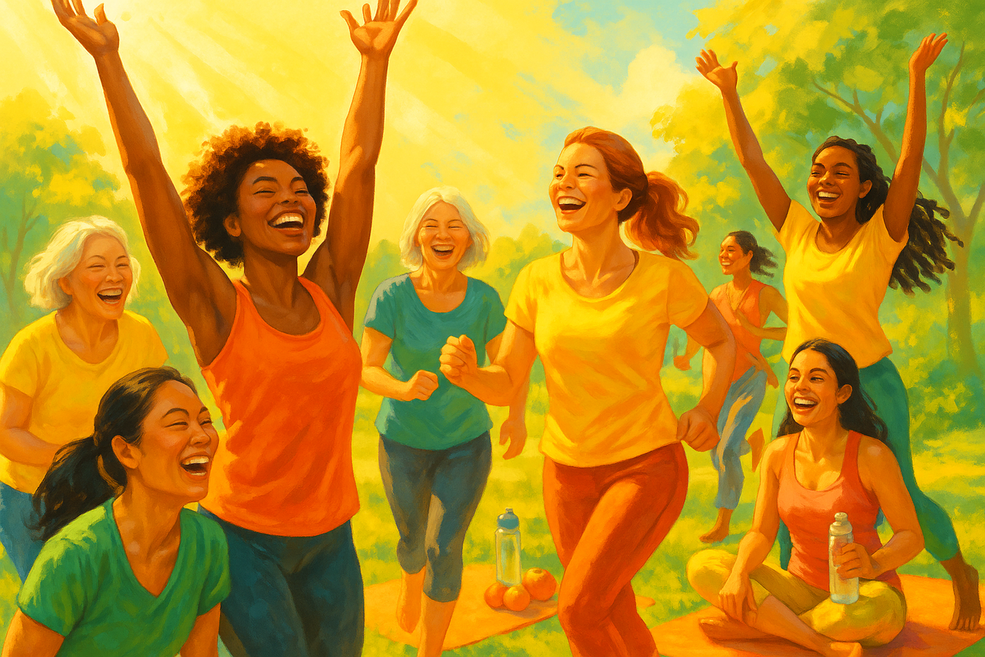 women feeling great with a lot of energy